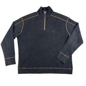 Jake Agave Sweater Mens Small Supima 1/4 Zip Mock Neck USA Rambler Pullover
